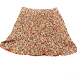 Pink floral skirt